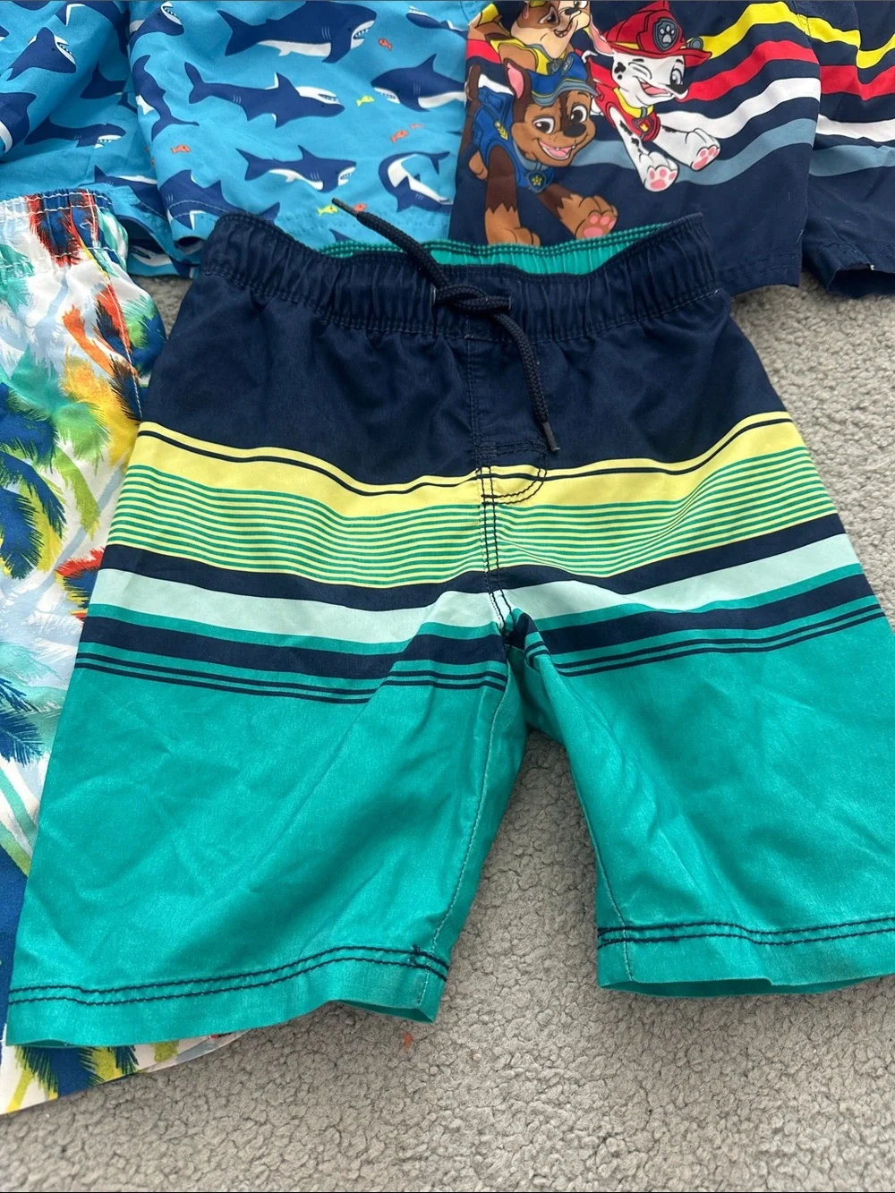 Old Navy Boys Bright Multi-Color Swim Set - Yellow, Blue, Red, Teal